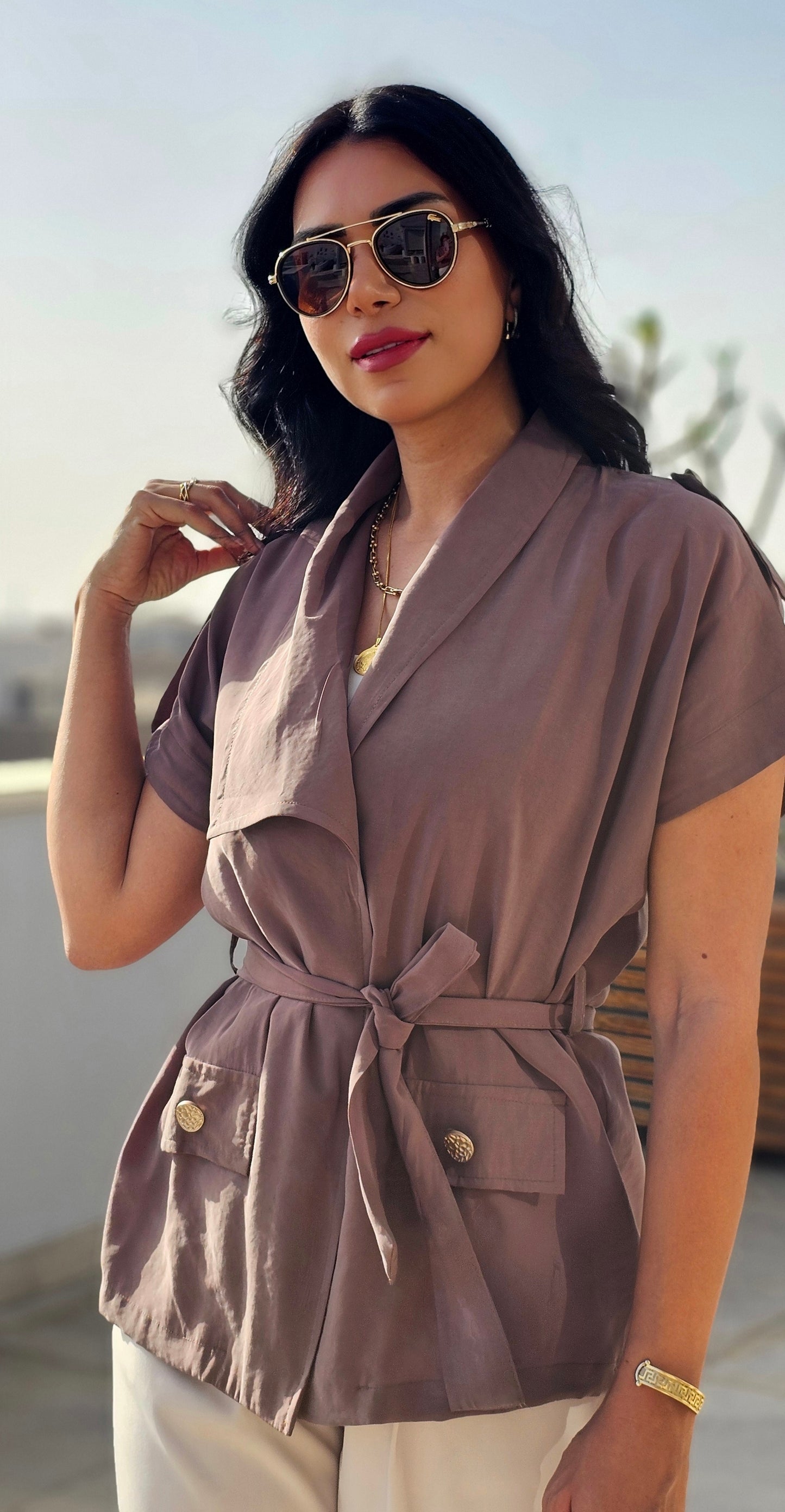 CHIC BELTED VEST