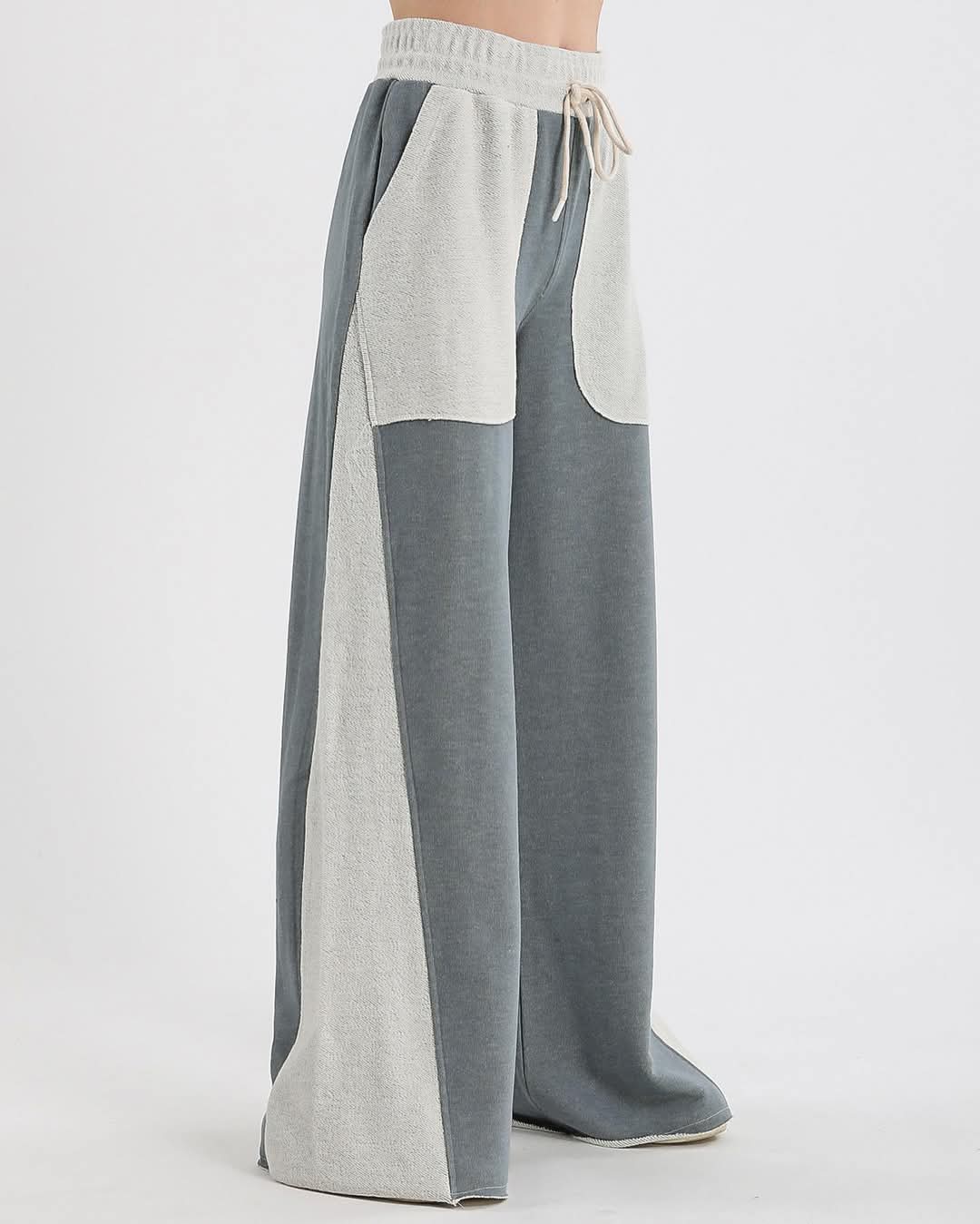 Colorblock Wide-Leg Lounge Pants