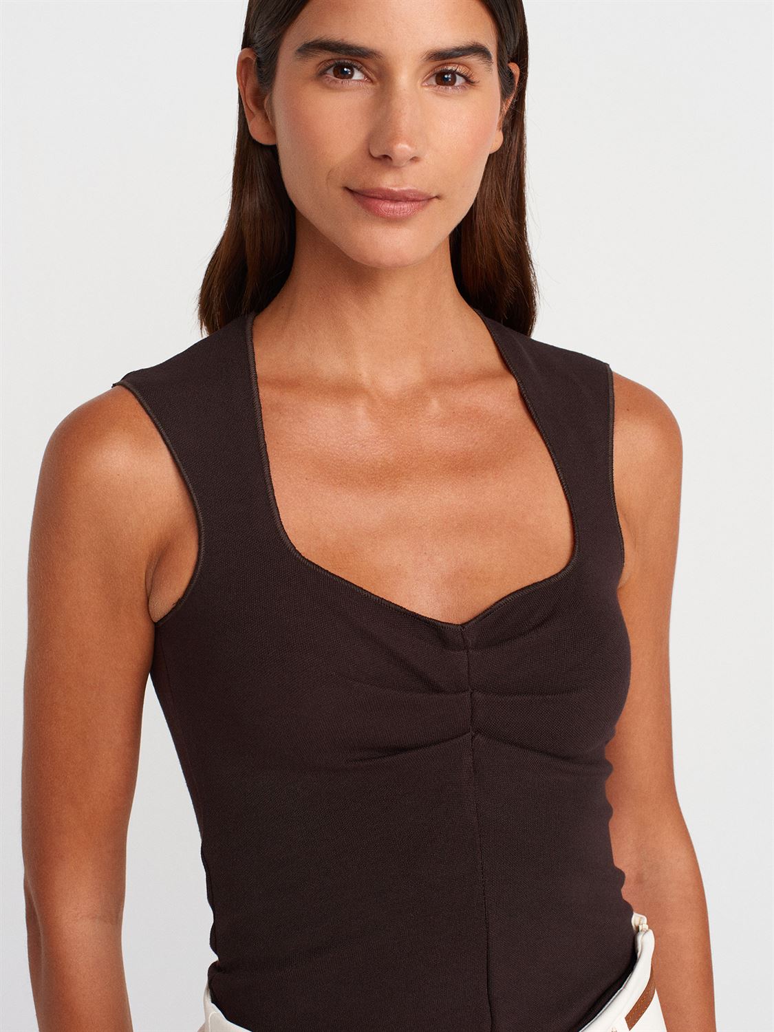 SQUARE NECK SLEEVELESS TOP (Made in Turkey 🇹🇷)