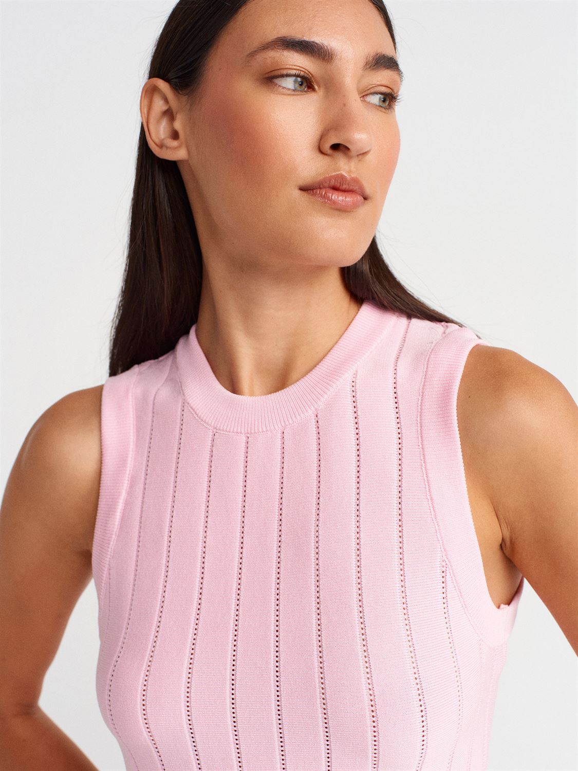 PEPLUM RIBBED KNIT TANK TOP (Made in Turkey 🇹🇷)