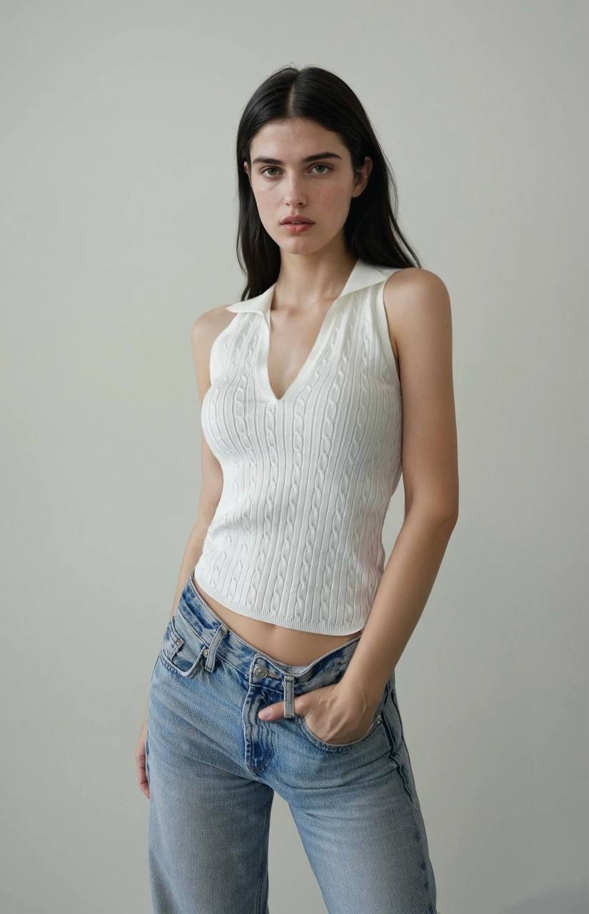 SLEEVELESS POLO TOP (Made in Turkey 🇹🇷 )