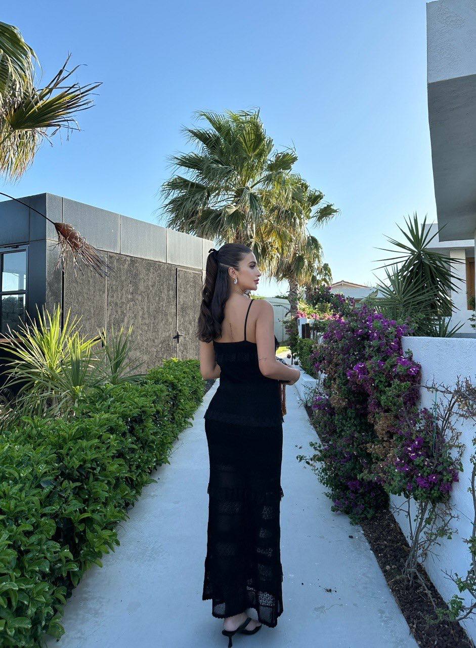 BLACK CROCHET MAXI DRESS (MADE IN Turkey 🇹🇷)