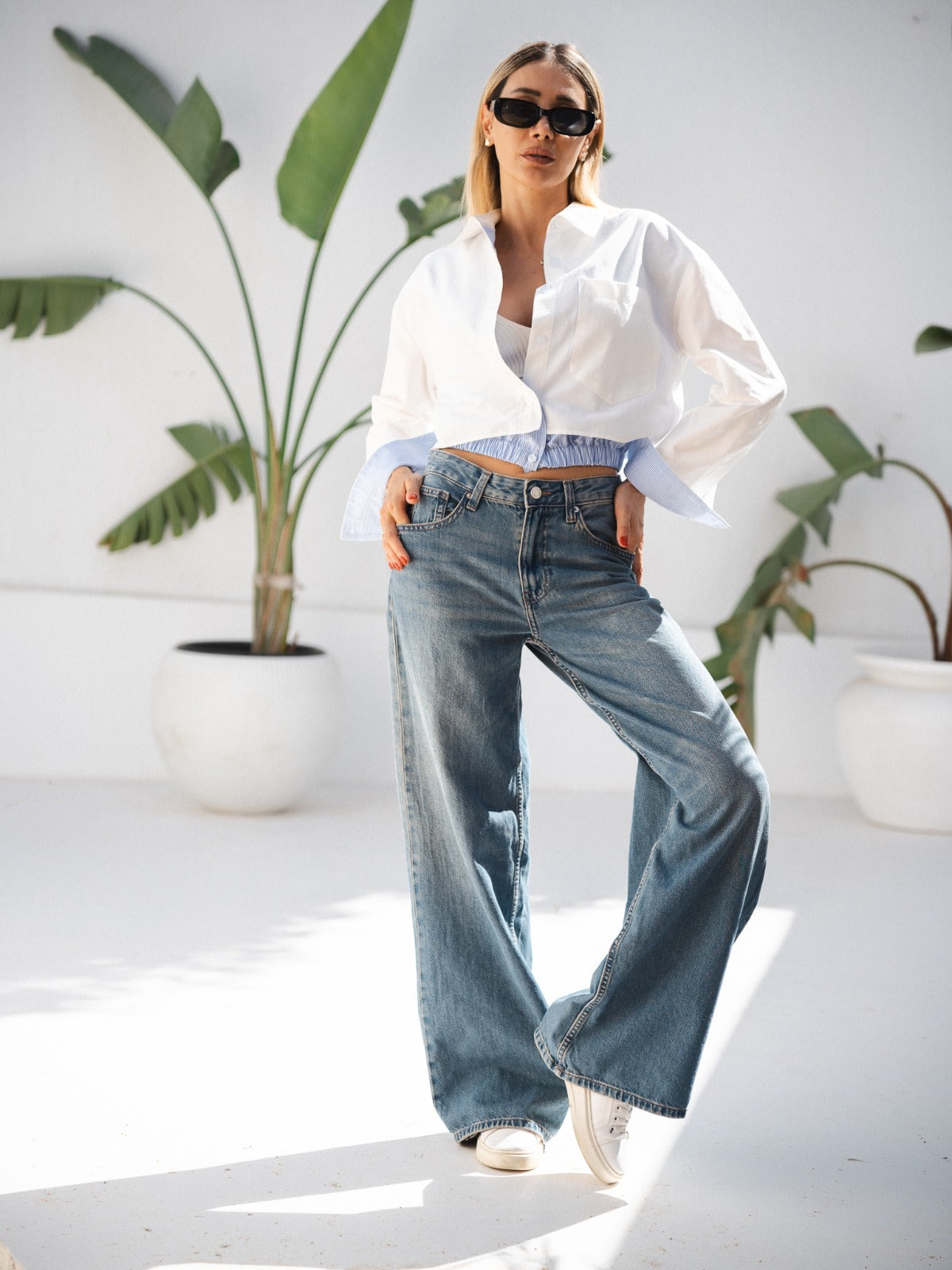 CROPPED WAISTED SHIRT