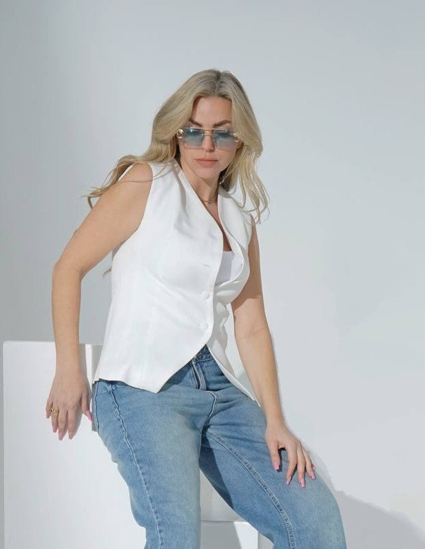 SLEEVELESS TAILORED VEST